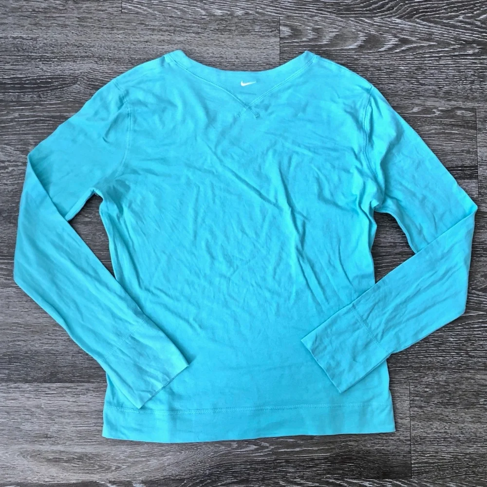 NIKE Turquoise Long Sleeve Top